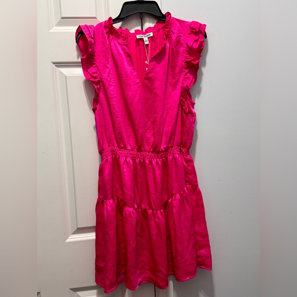 Steve Madden size large pink sleeveless dress NWT